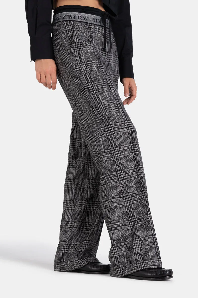 Pantalon jogging à carreaux Ava