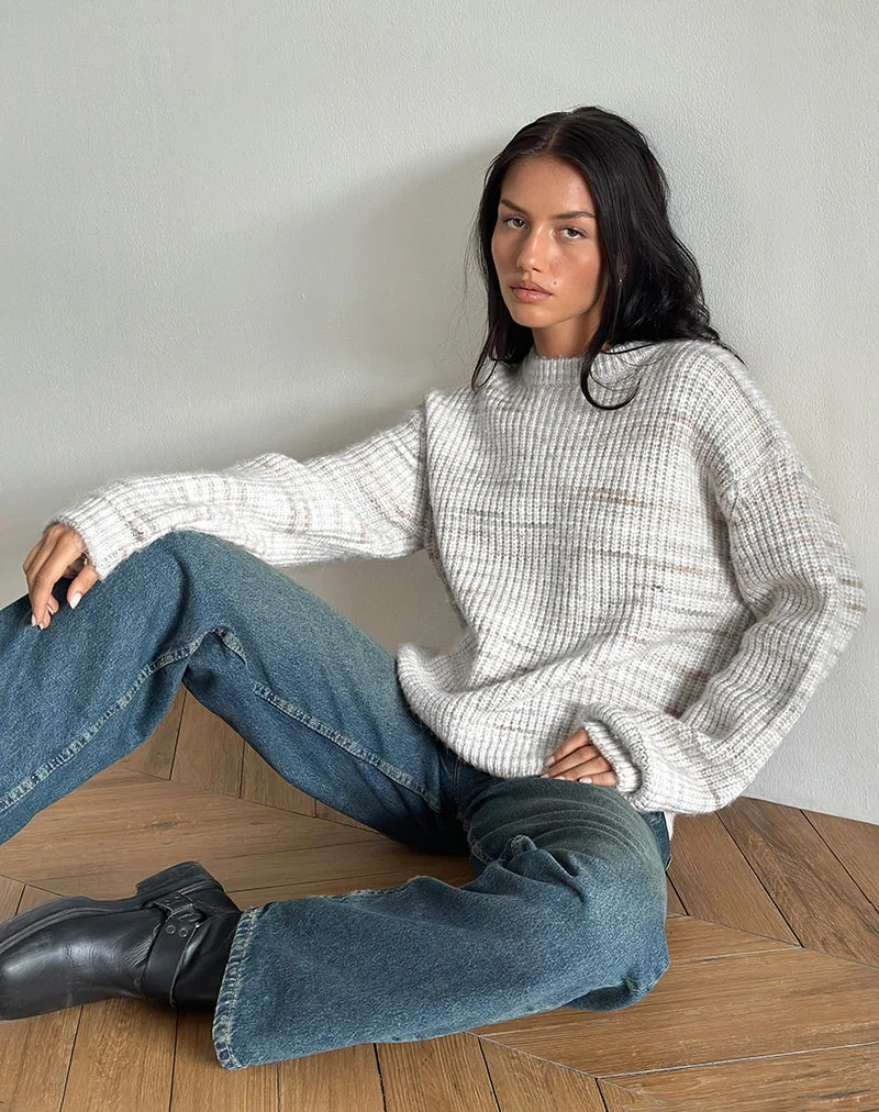 Pull Karu en tricot brossé neutre