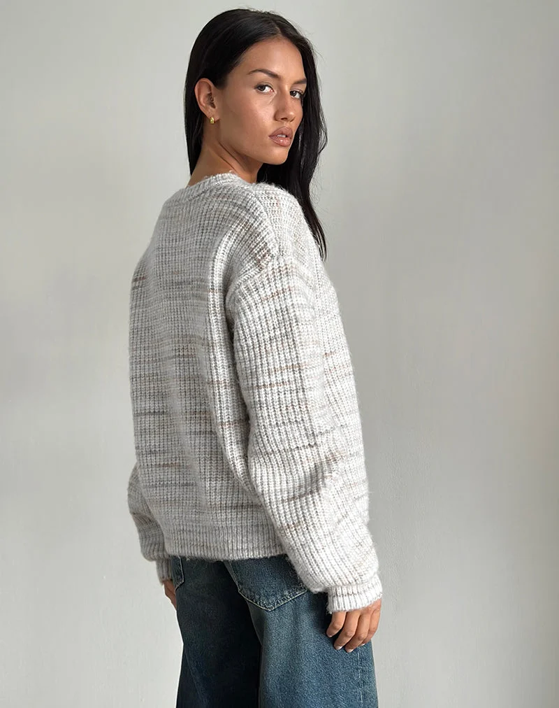 Pull Karu en tricot brossé neutre