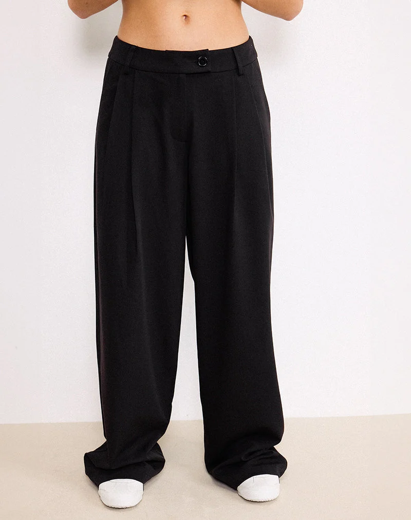 Pantalon large surdimensionné Sakira en noir