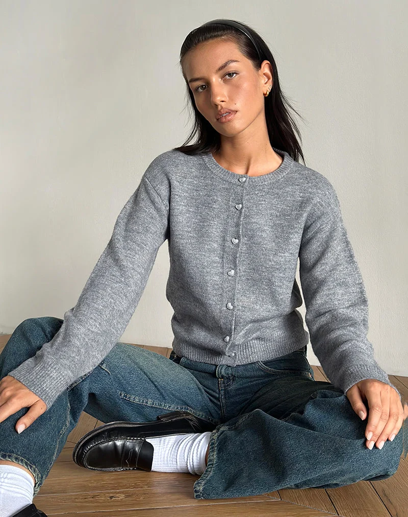 Cardigan Aura en gris poussiéreux
