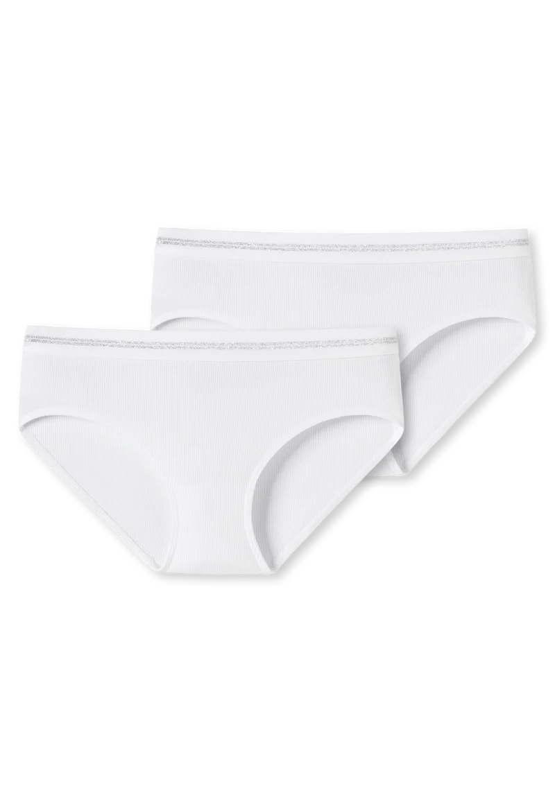 Slip Doppelripp 2er-Pack Weiss - Long Life Rib