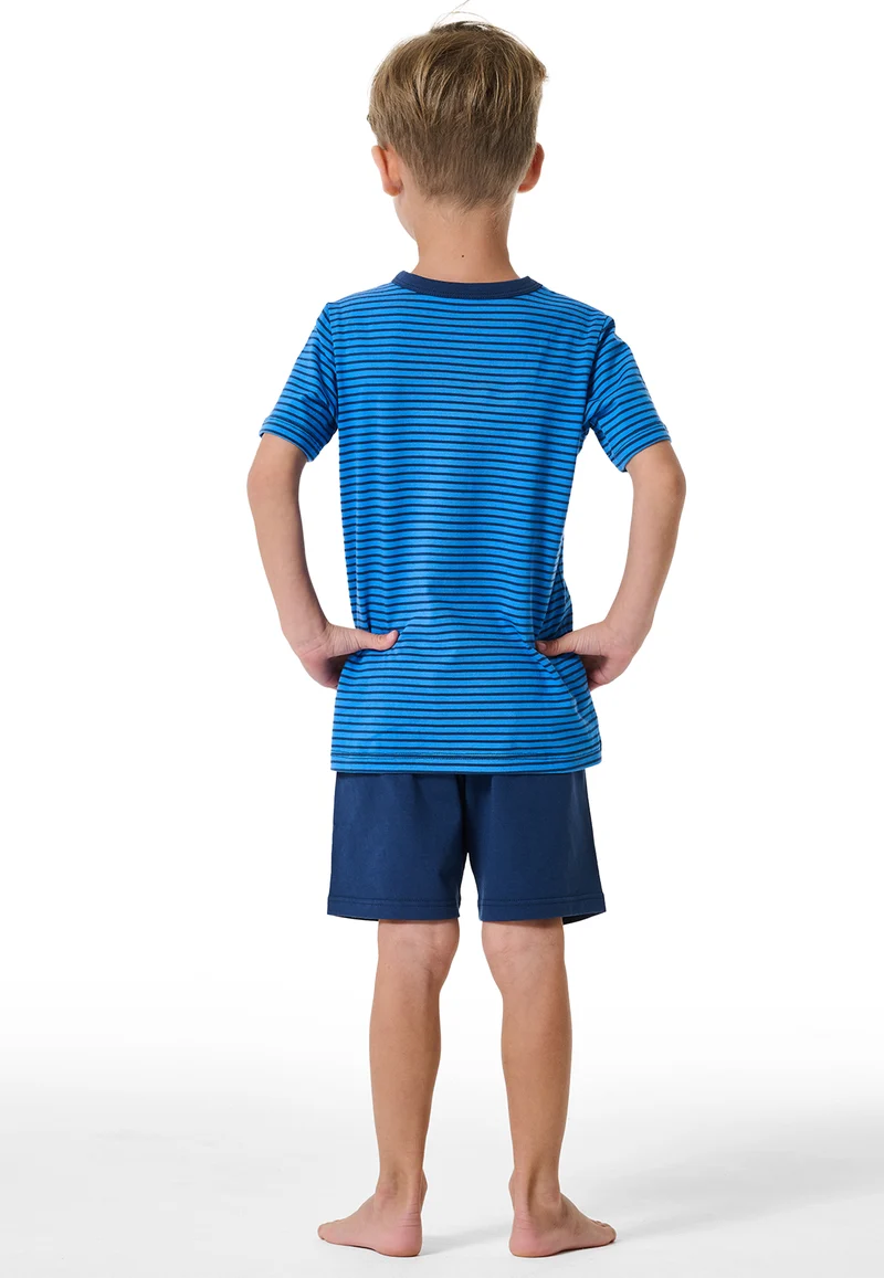 Schlafanzug kurz Blau gestreift - Boys World