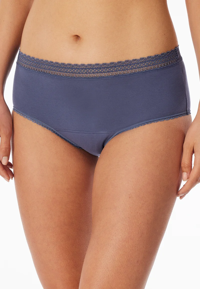 Periodenslip mit Spitze 2er-Pack Blau/Schwarz - Secret Care