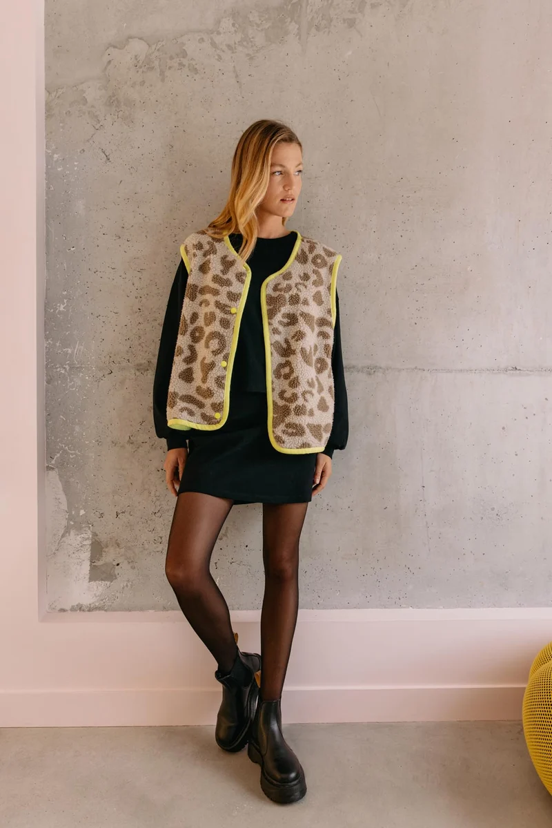 Jupe courte en maille 100% COTON BIO - Noir