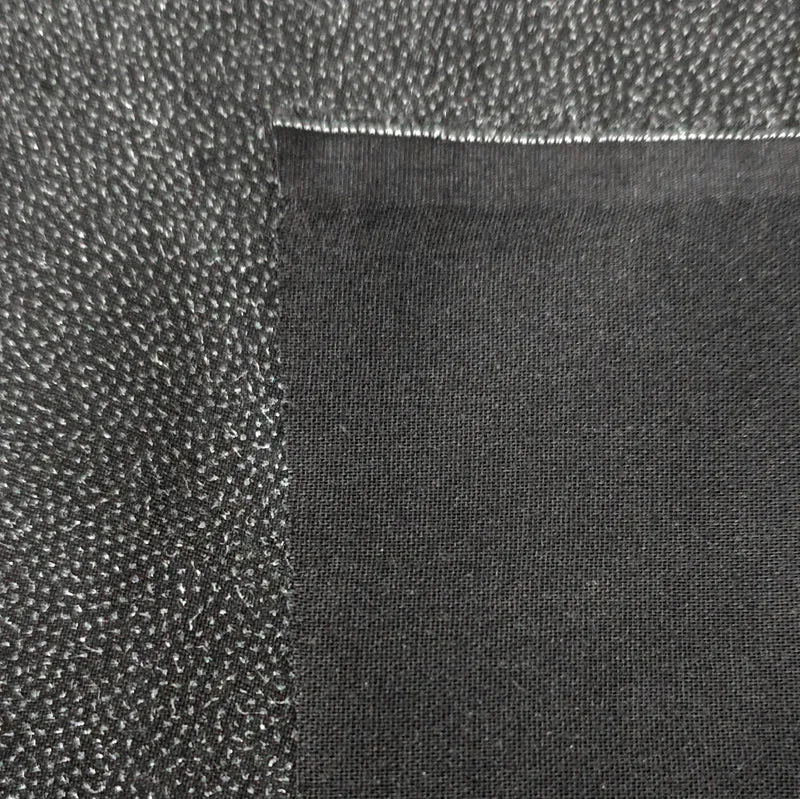 Entoilage Thermocollant Tissé | Poids Moyen | Noir | 54 cm | FIN DE ROULEAU
