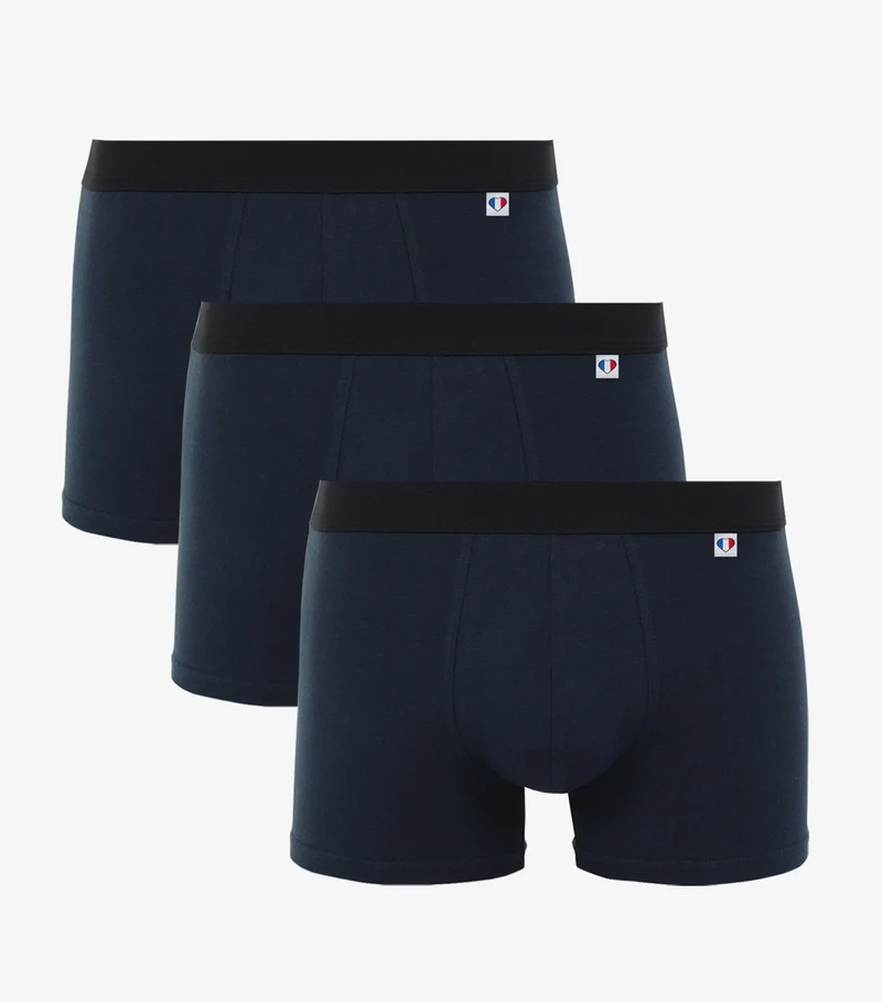 Boxer Homme Marine x3 - Intemporels