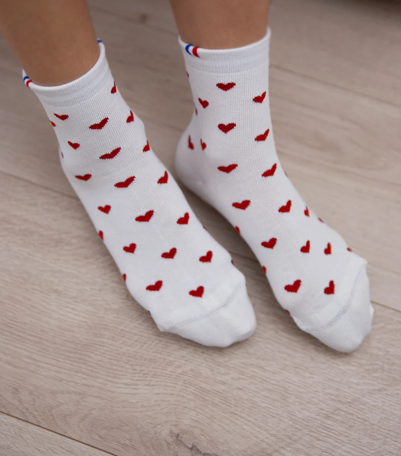 Chaussettes Femme - Petit Cœur Rouge