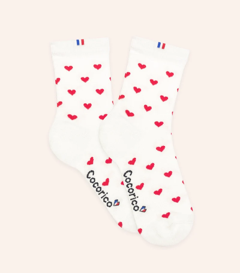 Chaussettes Femme - Petit Cœur Rouge