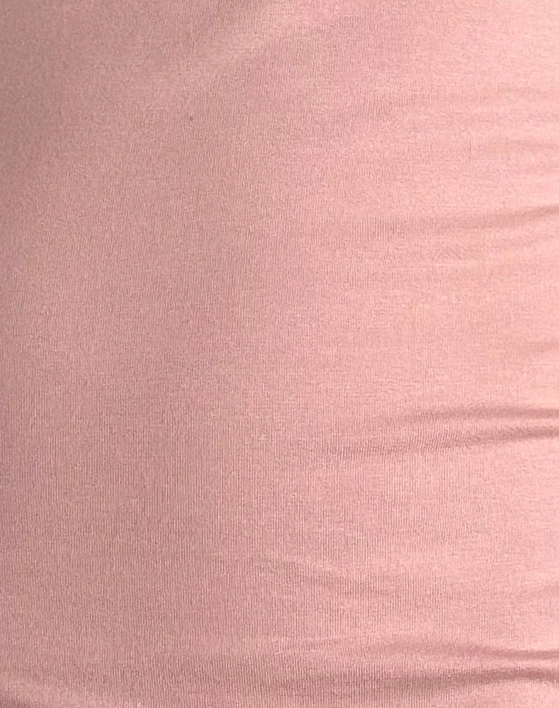 Mini robe Riniko en Pink Lady avec reliure Adrenaline Red