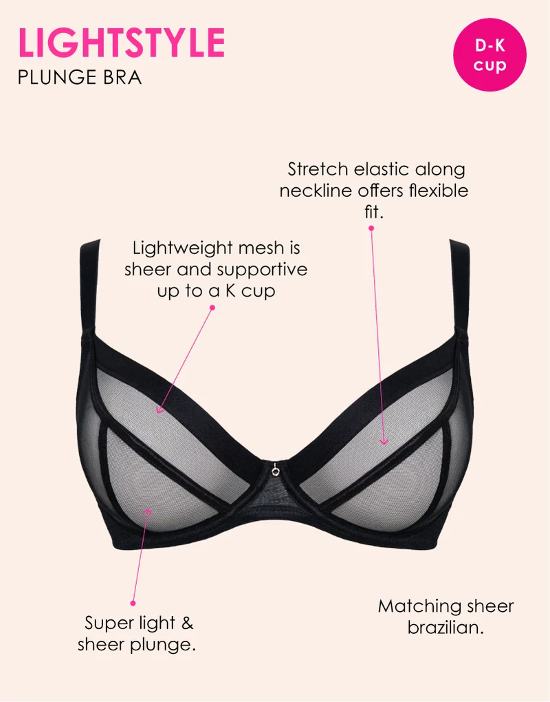 Curvy Kate Lightstyle Plunge Bra Black