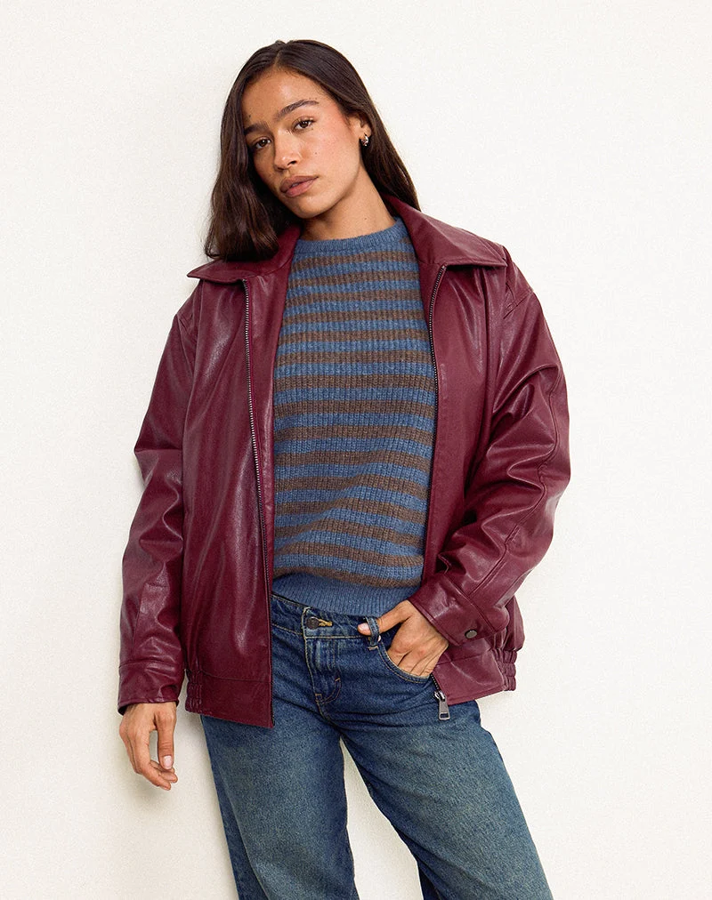Pull Orvala à rayures ardoise et marron