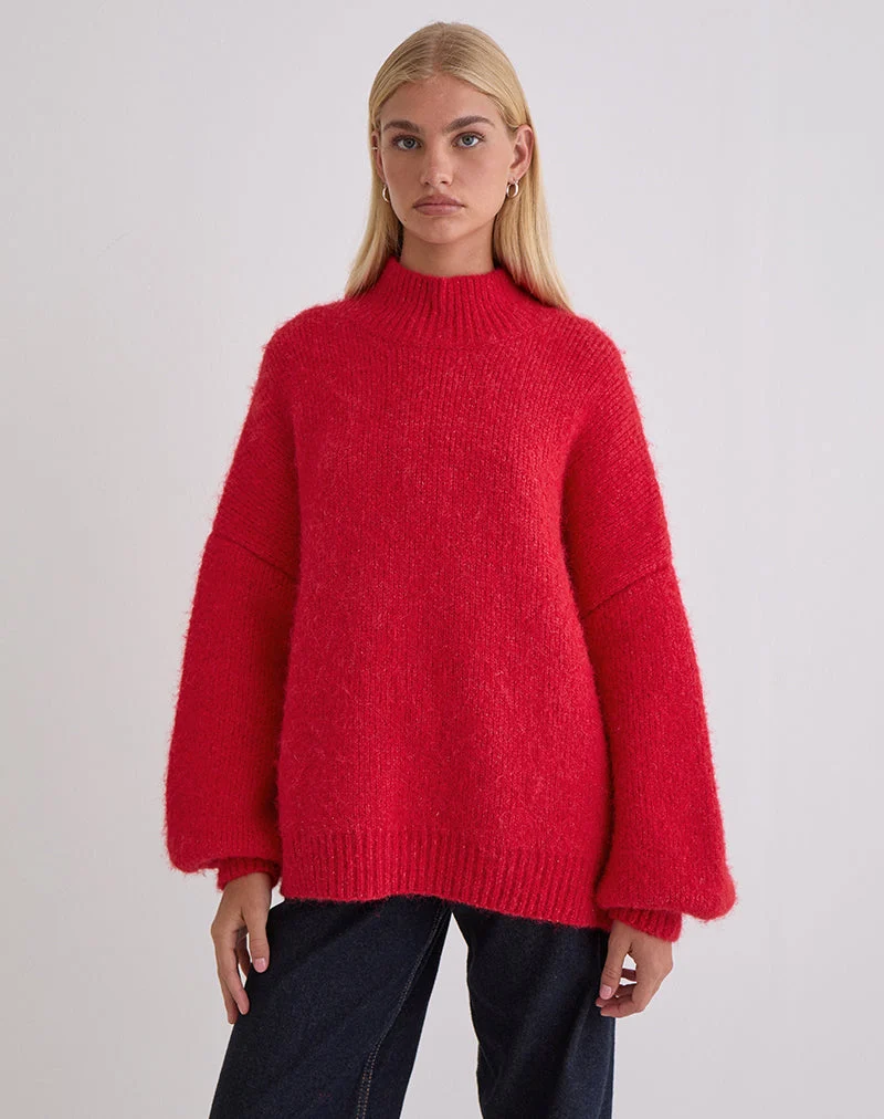 Pull oversize Amato en rouge
