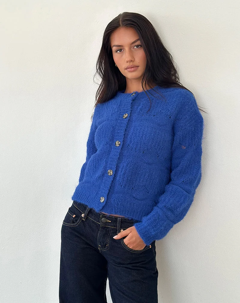 Cardigan Luciana en bleu cobalt