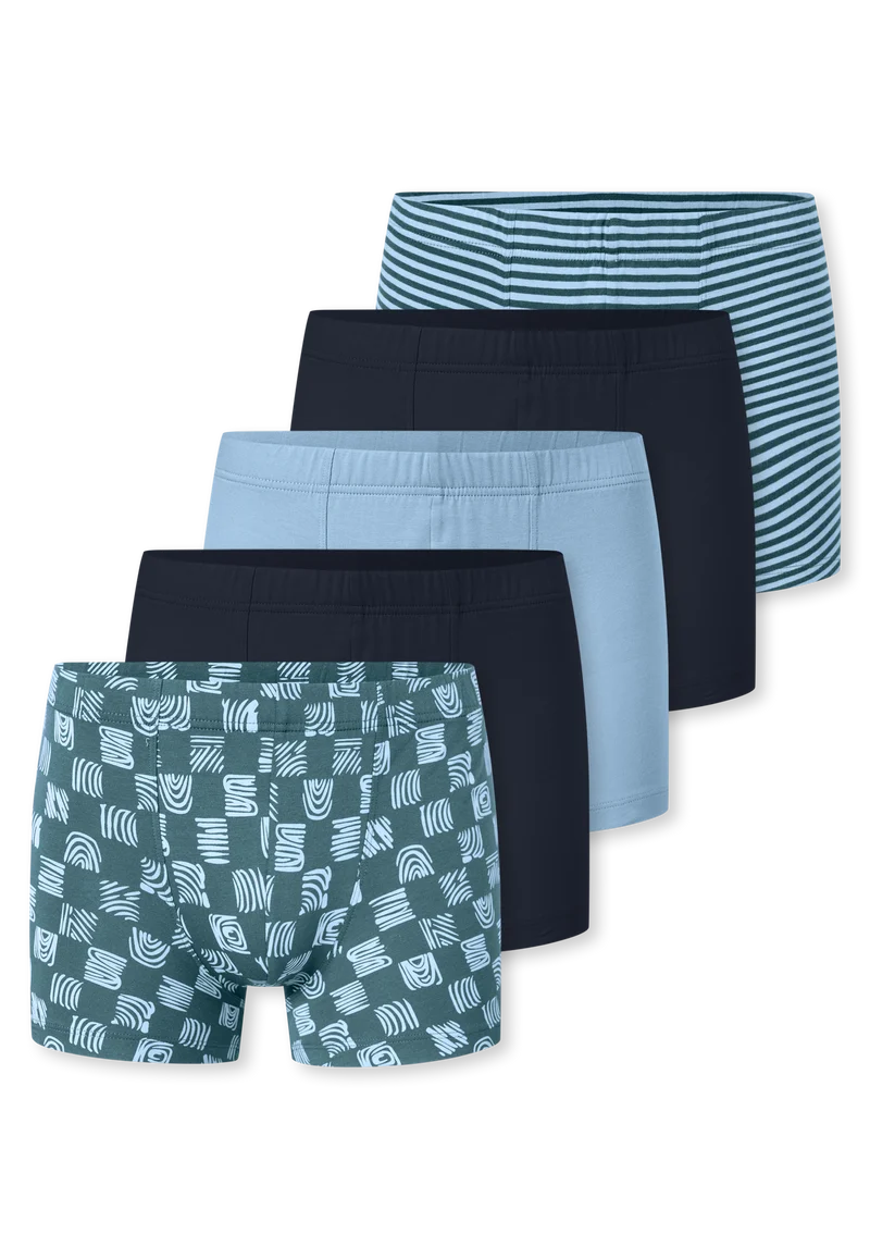 Shorts 5er-Pack Blau gemustert - 95/5