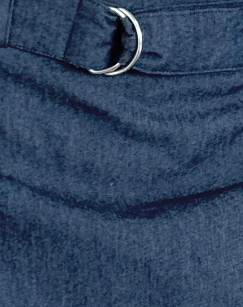 Jupe ceinturée Marine, Denim Chambray Indigo