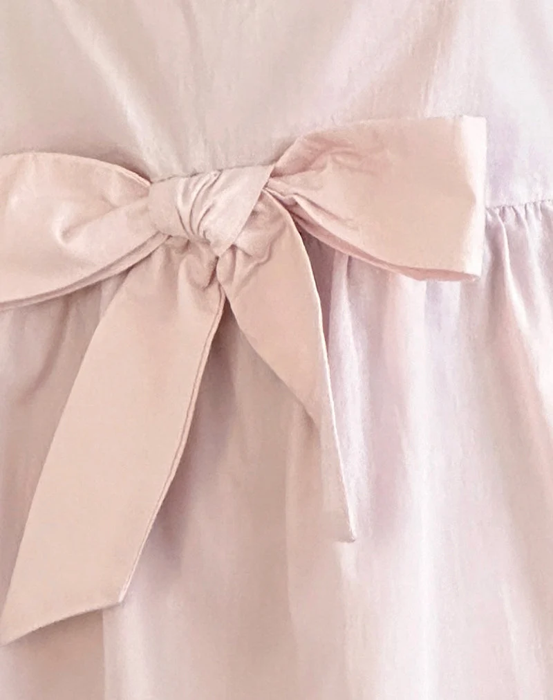 Leshiana Mini robe en popeline rose clair