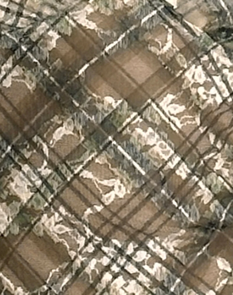 Hampura Top in Printed Retro Plaid Lace