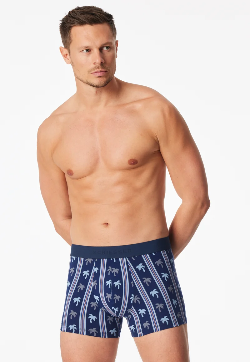 Enge Boxershorts Dunkelblau gemustert - 95/5