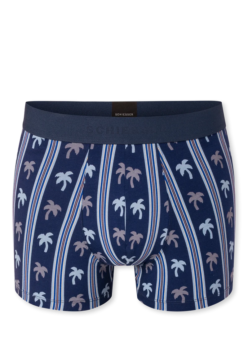 Enge Boxershorts Dunkelblau gemustert - 95/5