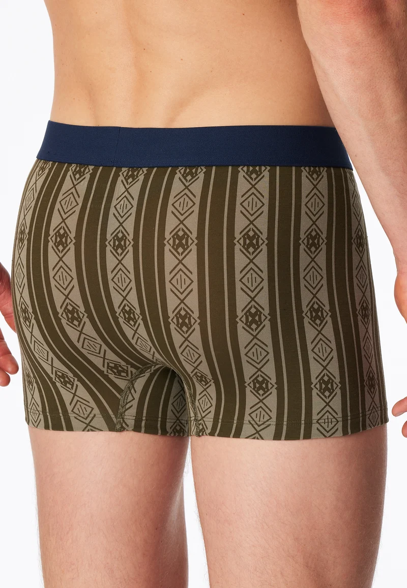 Enge Boxershorts Oliv gemustert - 95/5