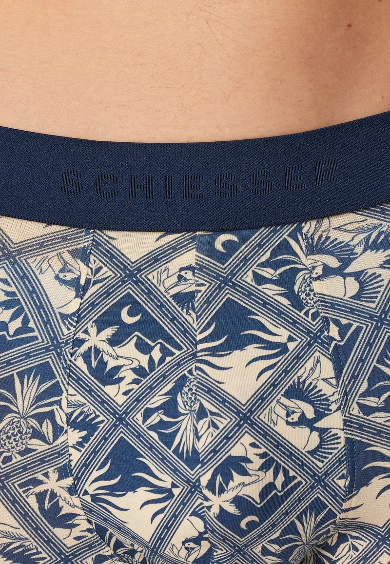 Enge Boxershorts 5er-Pack Blau/Weiss gemustert - 95/5
