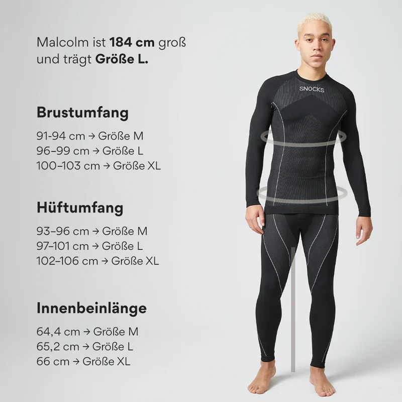 Thermounterwäsche Herren mit Daumenloch | Dunkelblau