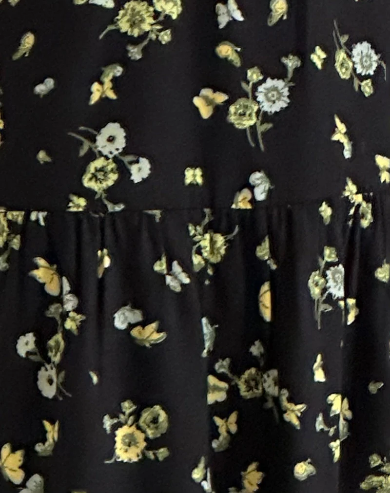 Mini robe Siskana en Lemon and Lime Black