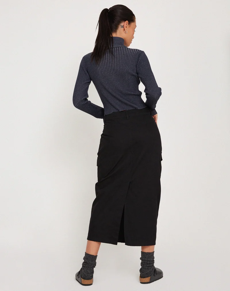 Pull court Tuzifa en bleu marine
