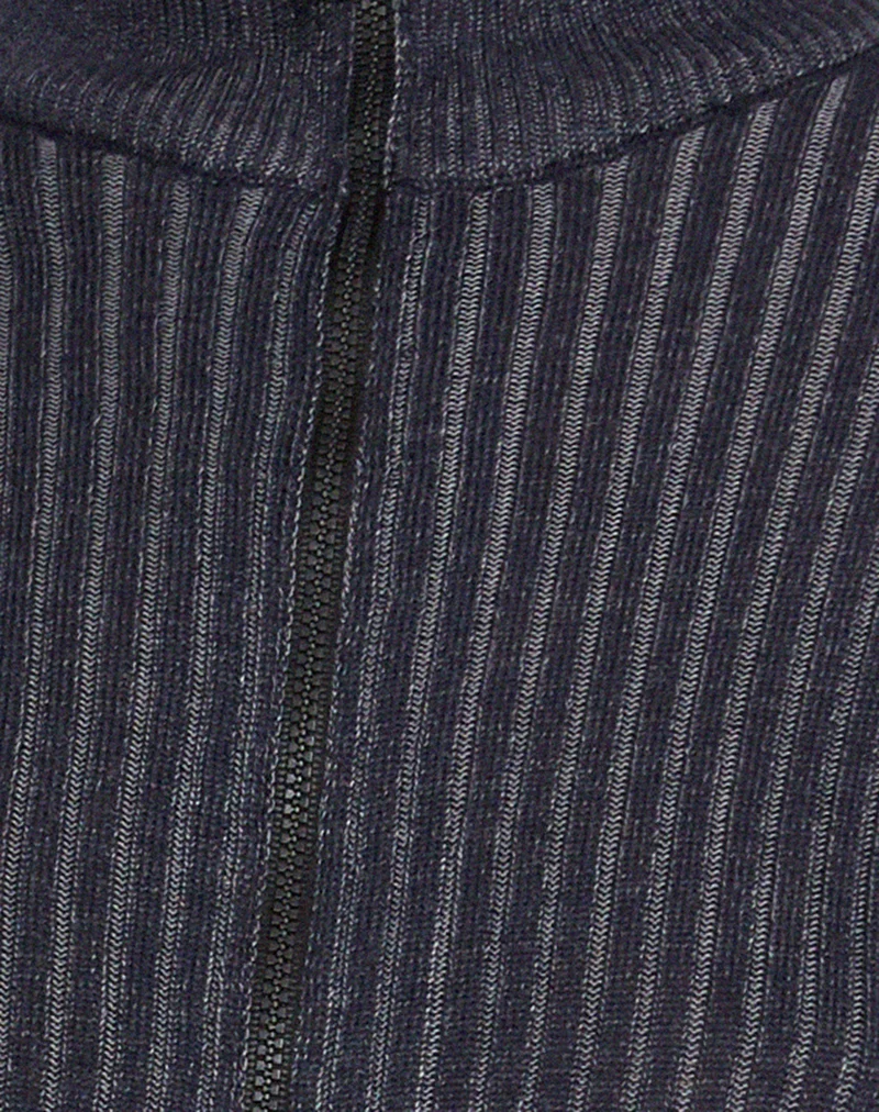 Pull court Tuzifa en bleu marine