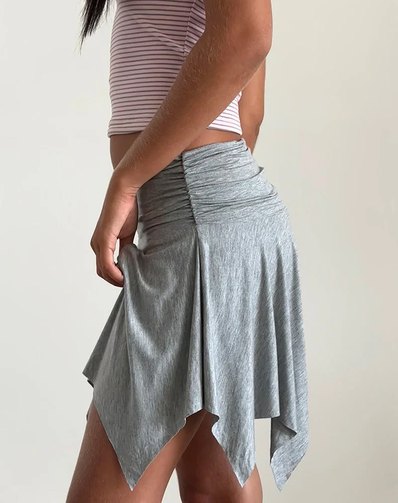 Minijupe Jamelia en jersey doux Gris Marl