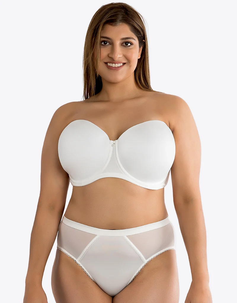 Parfait Elise Strapless Bra Pearl White