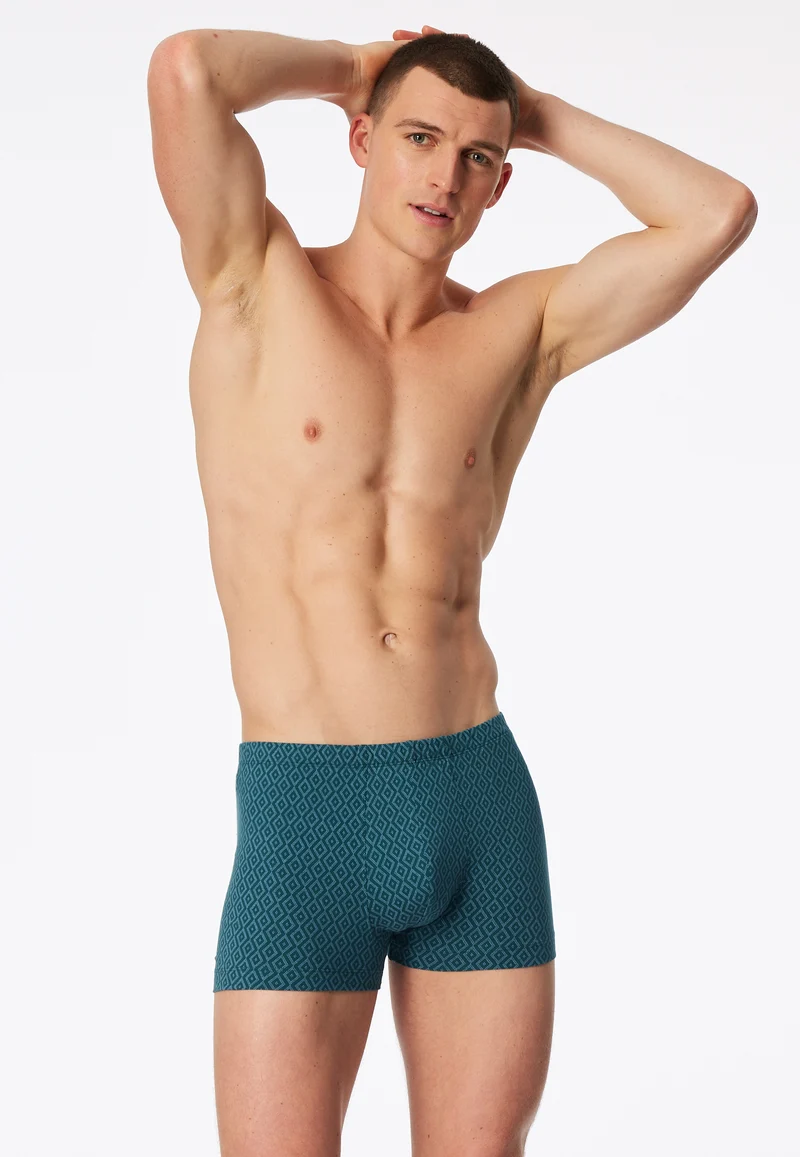 Enge Boxershorts Petrol gemustert - 95/5