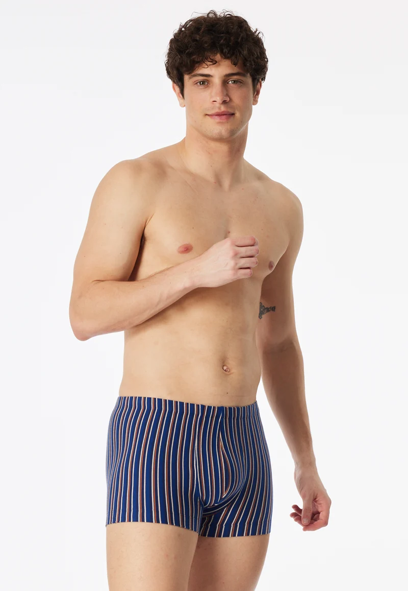 Enge Boxershorts Dunkelblau gestreift - 95/5