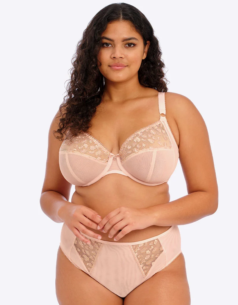 Elomi Namrah Bandless Plunge Bra Pale Blush Pink