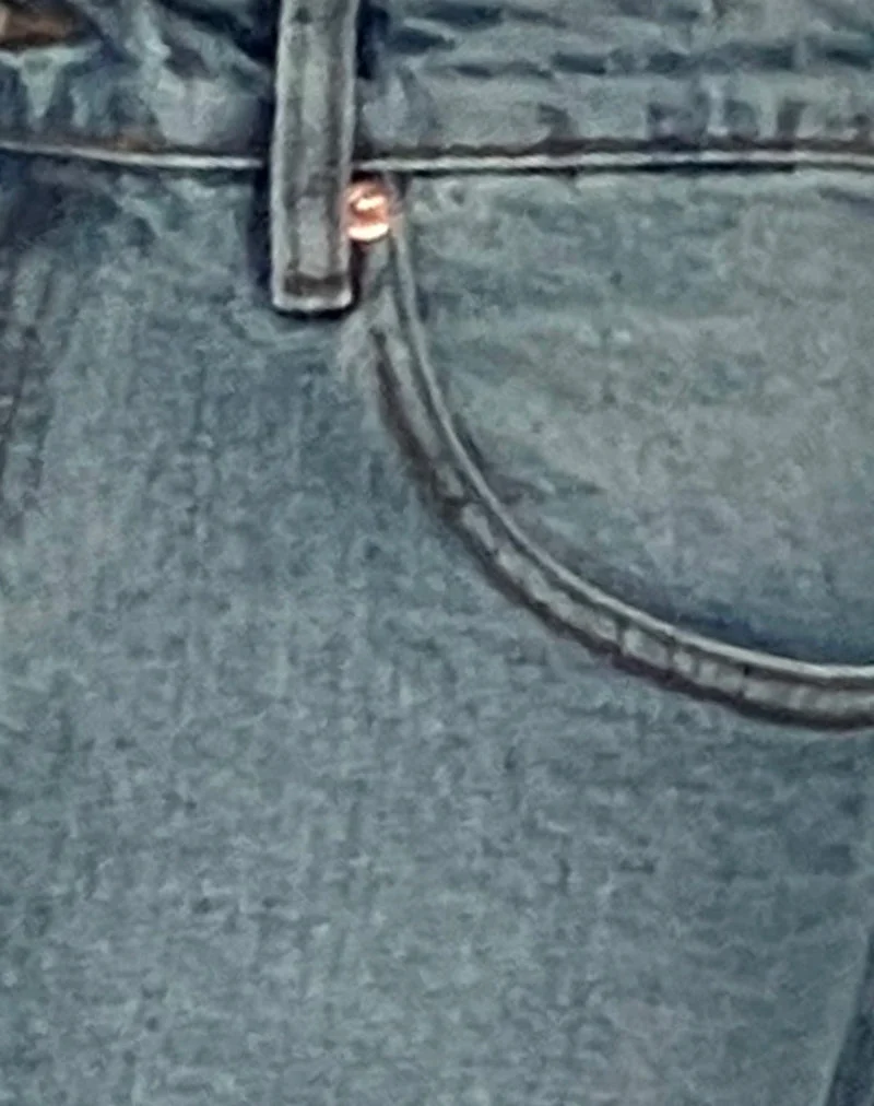 Jean ample à taille basse, Vintage Bleach