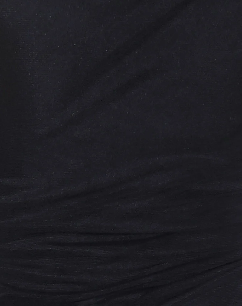 Mini robe asymétrique Masita en noir