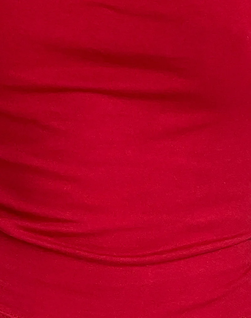 Jinsu Crop Top in Adrenaline Red