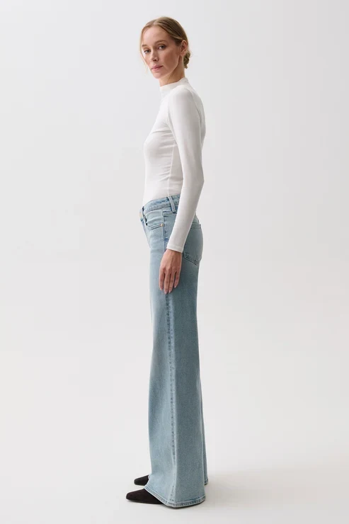 Jeans à jambes larges et taille mi-haute Vivian