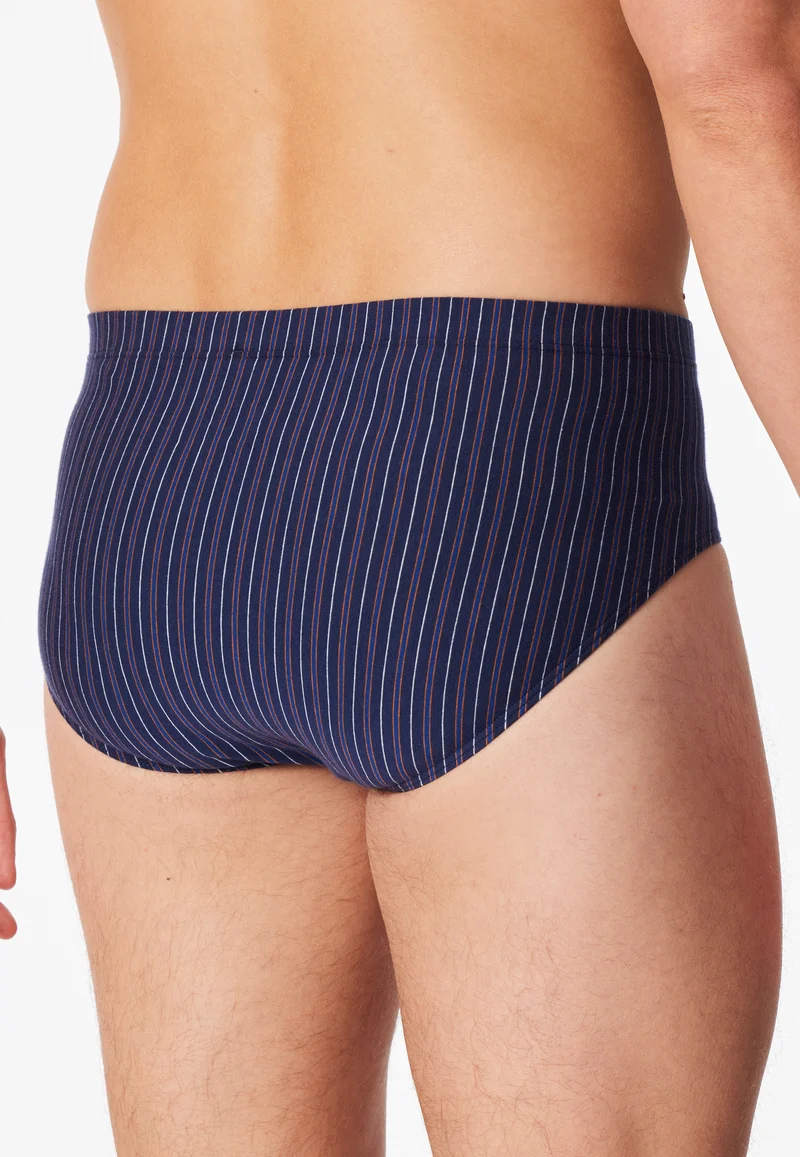 Slip 3er-Pack Dunkelblau/Schwarz gestreift - 95/5