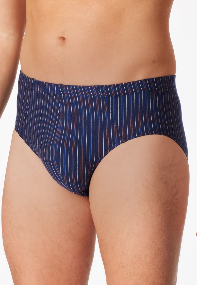 Slip 3er-Pack Dunkelblau/Schwarz gestreift - 95/5