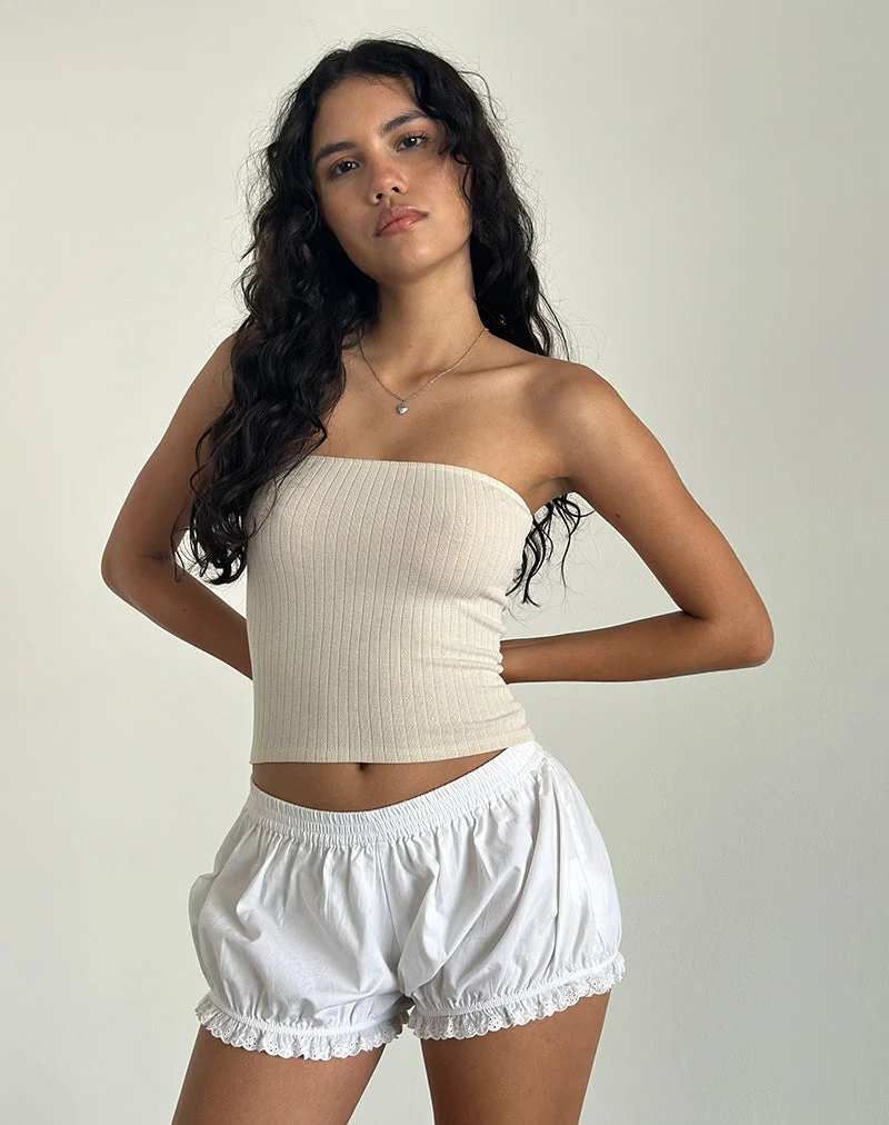 Top bandeau Peggy en Pointelle Nude