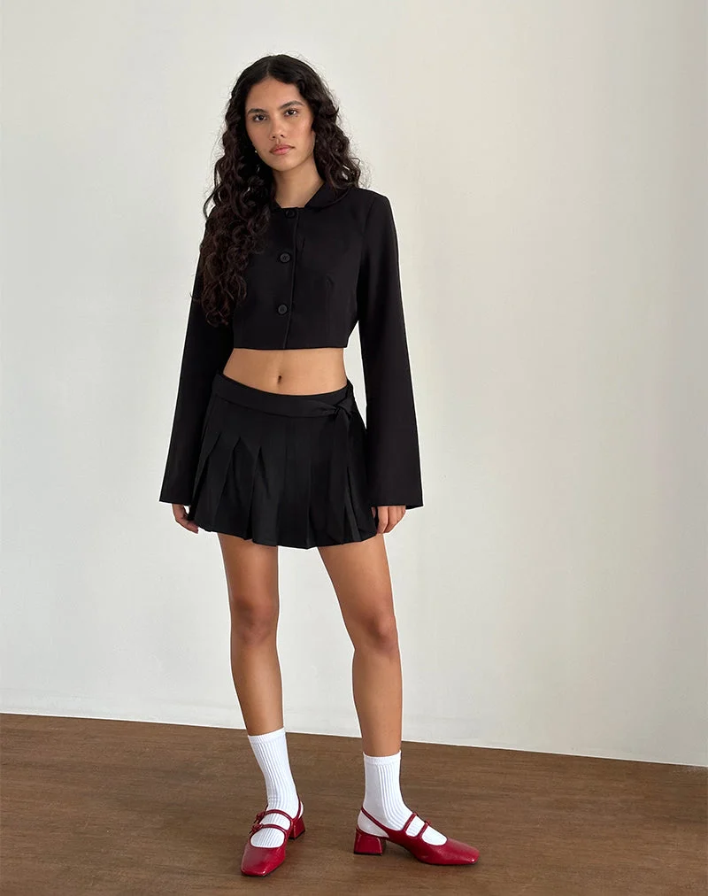 Minijupe plissée Zekira, noire
