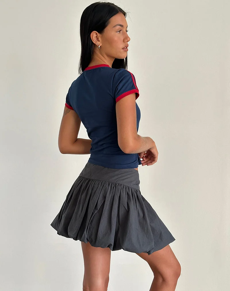 Mini jupe bouffante Kiyowo, gris anthracite