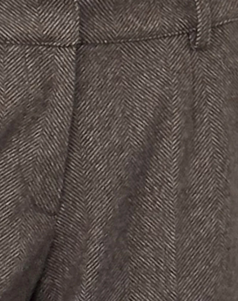 Pantalon tailleur à taille basse Sirkia en brun foncé