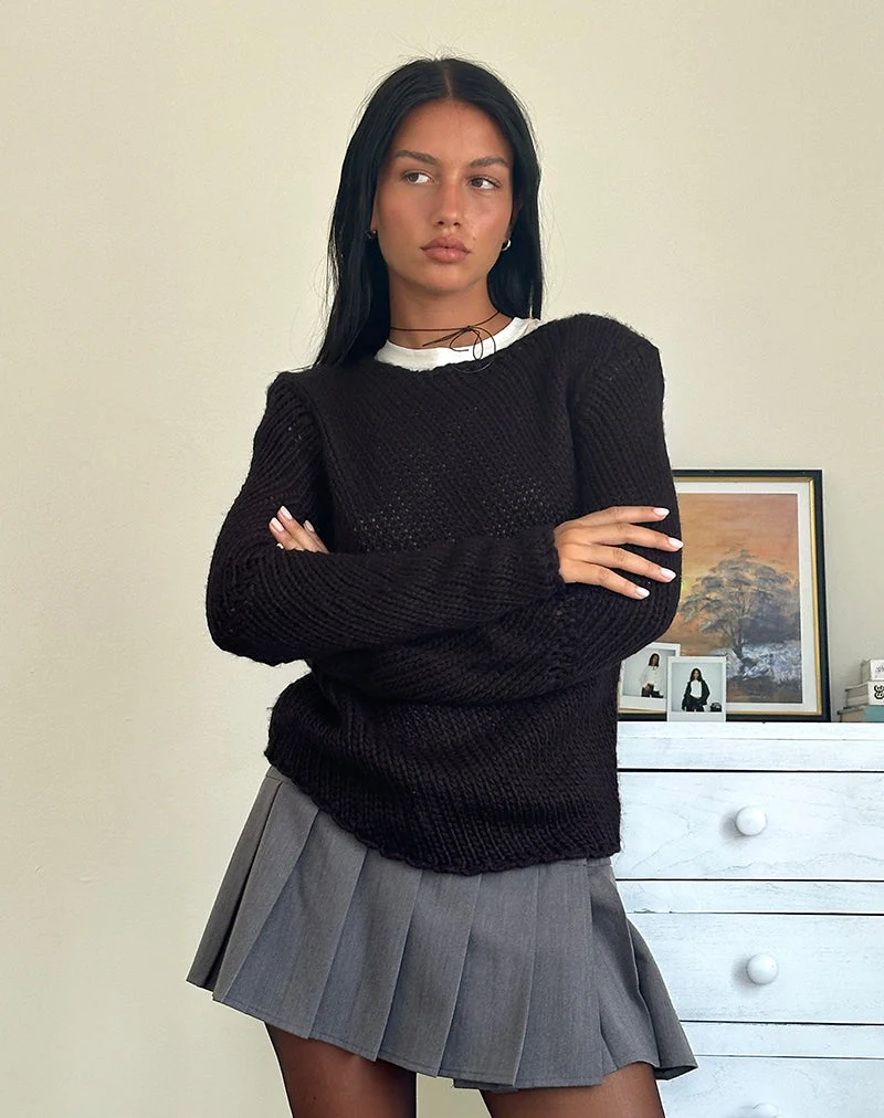 Pull en maille Ranvir, noir