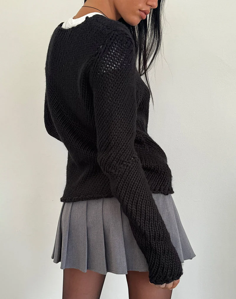 Pull en maille Ranvir, noir