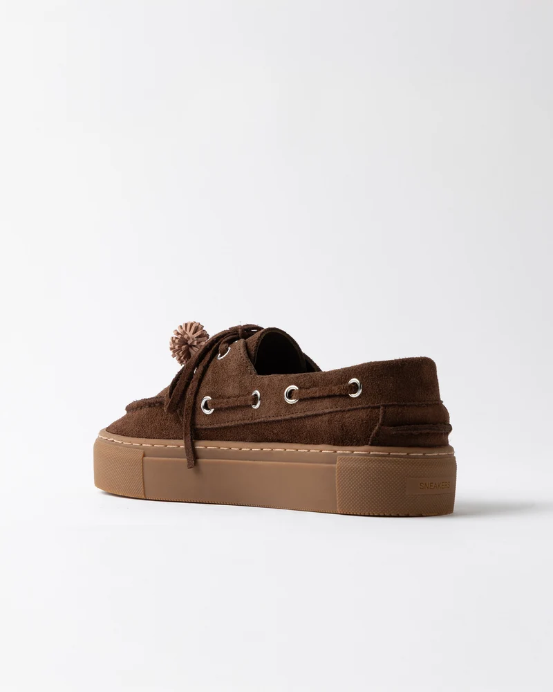 Chaussures bateau à plateforme Caletta