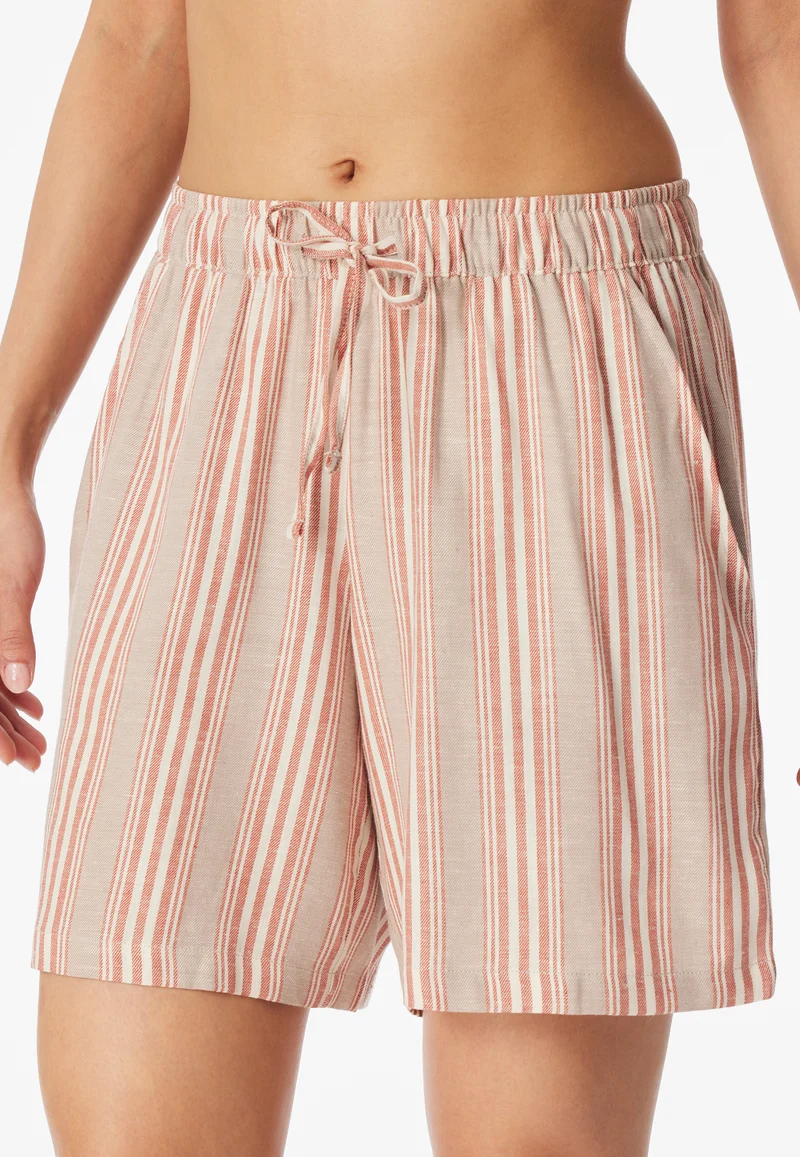 Hose kurz Beige/Orange gestreift - Mix+Relax