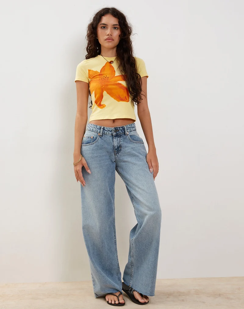 T-shirt Tiona Baby en limonade avec imprimé de fleurs d'été